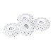 Luzhengyang 4pcs Flash Skating Wheel Roller Skates | PU Material | Up | Multicolor s | 72-80mm Sizes | Outdoor & Indoor Use | Skater's Dream - White, 76mm
