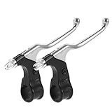 Beavorty 2 Stück Faltbare Aluminium Bremshebel für Mountainbike Leichtes Fahrrad Bremsgriff mit Starker Bremskraft Outdoor Bremsteil