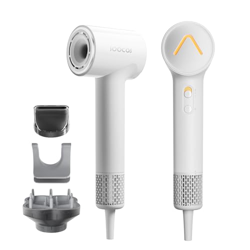 SOOCAS Nova Secador de Pelo, Secador de Cabello Mudo de Alta Velocidad, Control Inteligente de Temperatura y Tecnología de Iones Negativos, Secador de Cabello 110.000 RPM con Difusor y Soporte