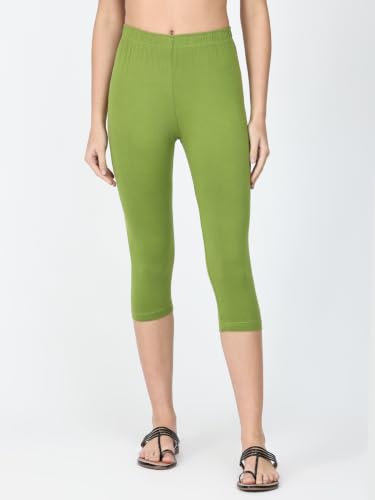 Image of Robinbosky Premium Stretchable Cotton Capri Legging for Women | Suitable for Formal wear & Casual wear | High-End Elastic Makes. The Leggings Squat Proof and Durable for Travel, Yoga, & Workout.