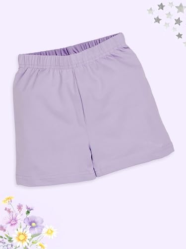 Image of KiddoPanti Girls Cycling Shorts Pack of 3 | Soft & Stretchy Cotton Spandex | Comfortable Fit with Elastic Waistband | Solid Colors Half Tights for Girls Inners