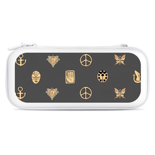 Switchゲーム機保護ケース ジョジョの奇妙な冒険 Switch収納バッグ スイッチ収納バッグ 互換性のある スイッチ保護カバー 全面保護 耐衝撃 防汚 持ち運び便利 ゲームカードスロット White-ジョジョの奇妙な冒険