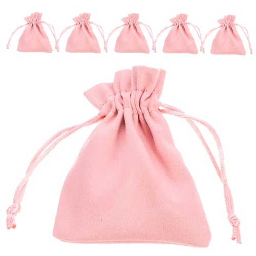 ELAYARD 6個 かわいい法蘭?製巾着袋 軽量で持ち運び便利 お菓子やアクセサリー収納用パーティートリーツバッグ 実用的な抽?デザインで紛