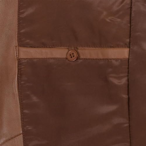 Image of Isaac & David Chicago Lambskin Genuine Casual Wear Leather Blazer Sport Coat Classic Button Closure for Men 2 Button Coat