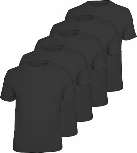 Arbeits-Worker Herren T-Shirts schwere Qualität im 5er Pack Farbe: Schwarz