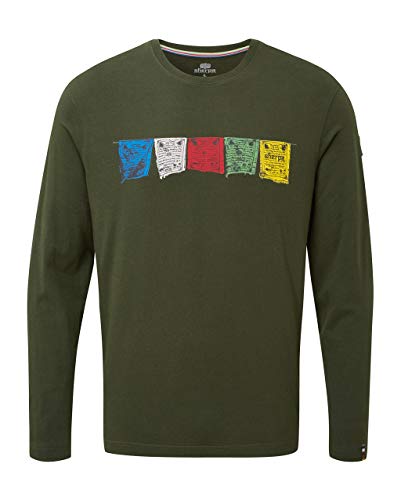 SHERPA ADVENTURE GEAR Men's Tarcho Long Sleeve Tee - 100% Organic Cotton Printed