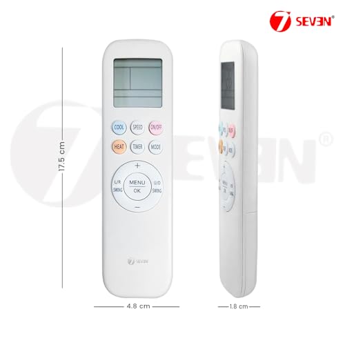 Image of 7SEVEN YKR-T /011E Compatible of Original AC Remote Control for AUX | AMSTRAD | Loriot Brand Suitable for Split and Window Air Conditioner - Existing AC Remote Should Match with Same Feature