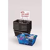 6 Black Plastic Shopping Baskets