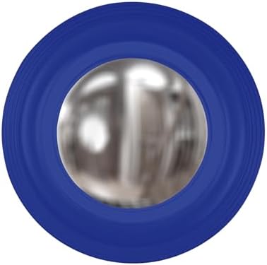 Howard Elliott Collection Soho Round Hanging Small Convex Wall Mirror, Accent Décor Glossy Lacquer Octagonal Wooden Frame Convex Mirror for Bedroom, Entrway, Living Room or Any Room, 14 Inch,