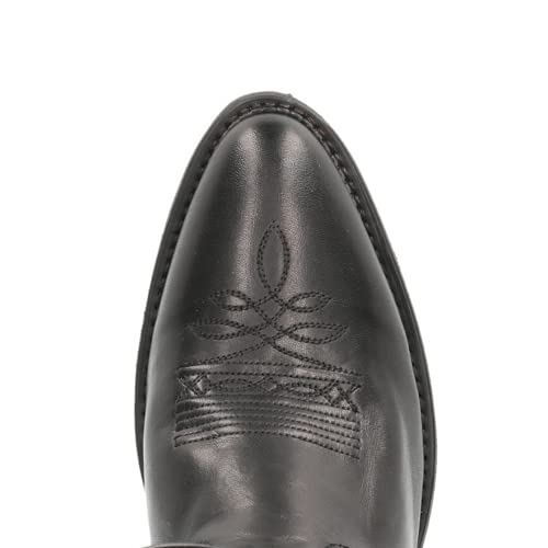 Smoky+Men%27s+Denver+11%22+Black+Leather+Western+Cowboy+Boot2