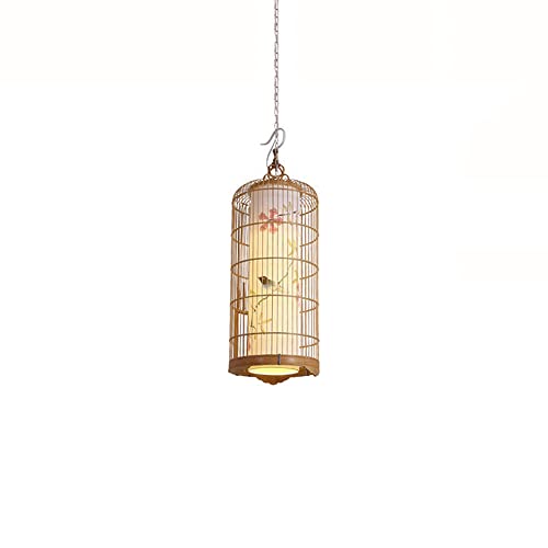 Abat-jour tissé en rotin naturel, luminaire suspendu design salon