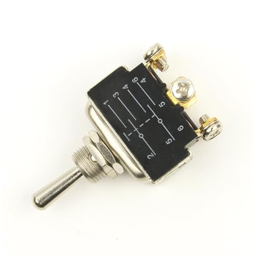 Jandorf 61136 TOGGLE DPDT O Switch, No Size, Silver