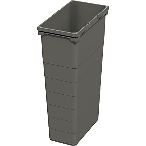 Image of NINKA 5074.90 42514 Rubbish Bin 42 litres with Handles for Waste Bin Plastic Dark Grey Silver 42 L