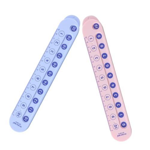 LOPUNER 2 個子供インタラクティブ数学定規二重線スライド算術学習補助幼稚園教室数学トレーニングツール加算減算