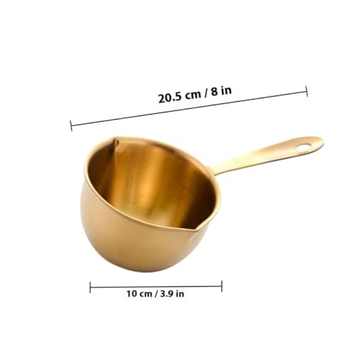 Casserole mini en inox 10 cm avec bec verseur pour plaque induction - 3