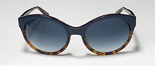 Isaac Mizrahi 30212 Womens/Ladies Cat Eye Full-rim Gradient Lenses Sunglasses/Shades (52-18-135, Blue/Tortoise)3