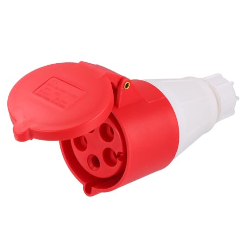 Image of sourcing map 32A 5 Pin CEE Industrial Socket Connector, 380-415V 3P+E+N IP44 Waterproof Female Connectors Activity Sockets for Aviation and Industry