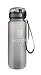 BOTEYJA – Trinkflasche- 800ml BPA-freie Tritan Flasche/ Fitness, Outdoor, Büro, Alltag/ Trink nachhaltig/ Schneller Wasserfluss/ Teeinfuser , Grau