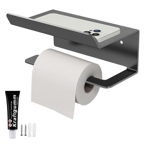 DERJDISF Portarrollos Papel Higiénico - Accesorios de Baño Elegantes, Soporte Adhesivo para Papel Higiénico, Porta Rollos y Colgador Multiusos