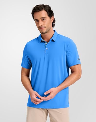 Image of Obla Mens Golf Shirt Short Sleeve Dry Fit Moisture Wicking Performance Athletic Casual Work Collared Polo Shirts for Men