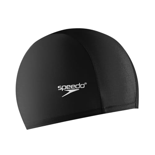 Speedo 8712600081SZ Fabric Comfort Cap Black/White 1SZ
