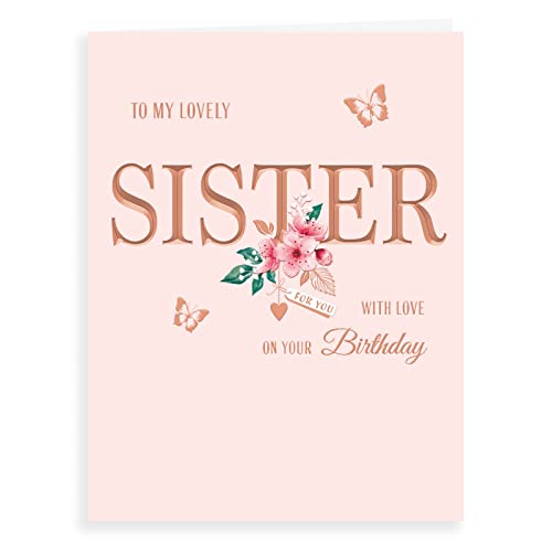 Klassiskt födelsedagskort syster – 8 x 6 tum – Avant Garde Studios