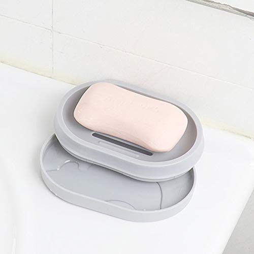 Caja de jabón Jabonera Plástico PS Silicona Tamaño Conveniente 12 * 8.2 * 2.3cm Desmontable Fácil de Limpiar