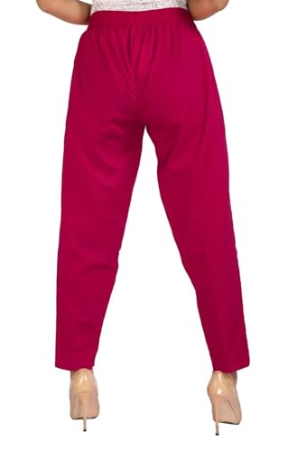 Image of Cotton Culture Rani Pink Solid Cotton Pant