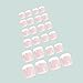 French Tip Press on Toenails Pink Fake Toenails Short Glue on Toenails with White French Tip Designs Square False Nails White Tip Stick on Toenails Full Cover Glossy Summer Acrylic Toe Nails