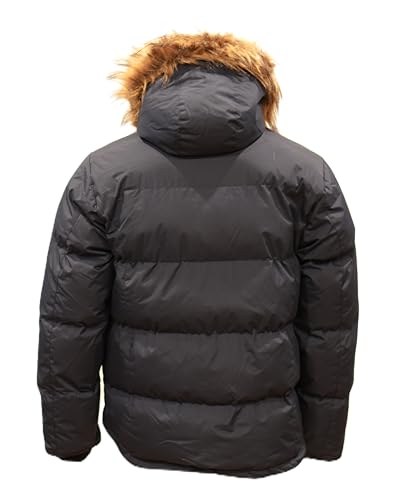 Image of Golden Peak Men's Puffer Jacket Waterproof Winter Coat with Snorkel Hood Faux Fur Trim Sizes S-6XL