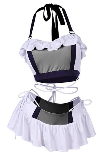 Alleyon FF7 Rebirth Cosplay Tifa Swimsuit Bikini Womens Two Piece Bathing Suit Swimwear
