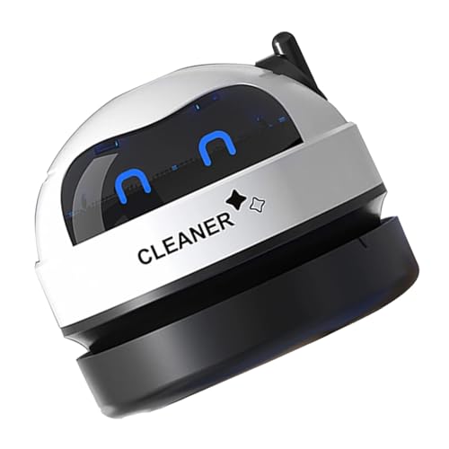 Generico Mini Aspirapolvere - Robot Intelligente Scrivania | Pulitore Tavolo Compatto | Aspirazione Potente Briciole, Tastiera Superficie Igienica, Ugello Rimovibile Struttura, Ricarica USB