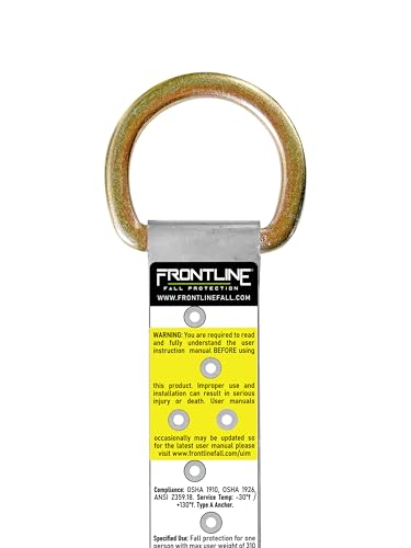 Image of Frontline ROSU01SS Stainless Steel Permanent Roof Anchor | Corrosion Resistant | 5,000 lbs Strength | OSHA & ANSI Compliant