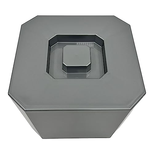 Ice Bucket with Lid Silver BPA Free, 6 Litre Octagonal & Double Walled Insulation, Ice Buckets, Ice Buckets for Parties, UK Made, Perfect for Home Bars, Bar Accessories, Pubs, BBQs and Picnics