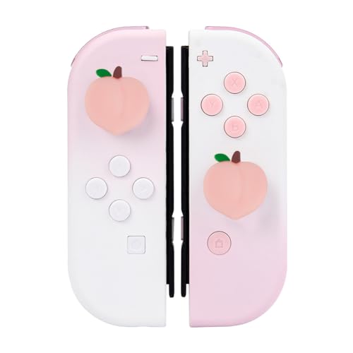 Image of GORGECRAFT 4Pcs Thumb Grips Caps Pink Peach Analog Silicone Thumb Stick Grip Joystick Caps Cover Replacement Protective Anti-Slip Analog Thumbstick Button for Game Console Controller 0.85x0.77 inch
