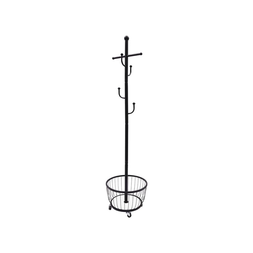DFHS46JK Hat Rack Clothing Hanging Rack Heavy-Duty Carbon Steel With Wheels Freestanding Coat For Coats, Scarves, Handbags for Office