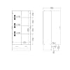 Dmora - Guardaroba 2 ante Audette, Mobile camera da letto, Cabina armadio portabiti, Armadio appendiabiti, 79x36 h170 cm, Bianco #1