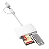 Lector de tarjetas USB C a SD para iPhone 15/16/17, doble conector (Lightning y USB-C) Lector de tarjetas SD Lightning para iPhone Adaptador USB OTG Tipo C Lector de tarjetas de memoria, visor de