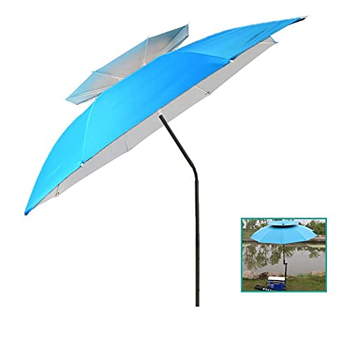 Sombrilla portátil azul ideal para playa, piscina y jornadas de pesca al aire libre