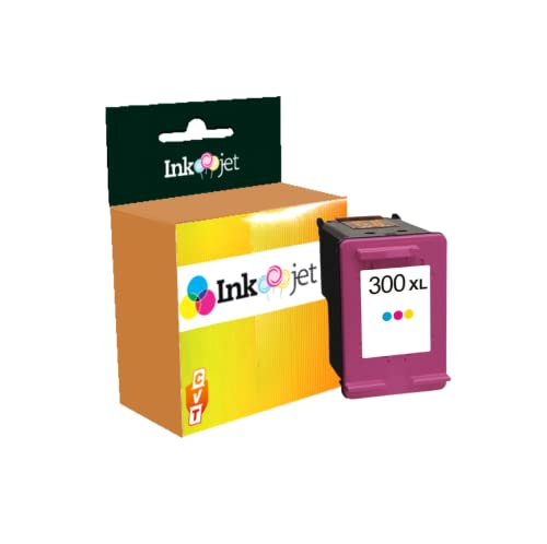 CVT - 300XL Cartucho de Tinta Tricolor Compatible con HP 300 XL para Deskjet D2560 D2660 D2680 D5560 Deskjet F4240 F4280 F4435 F4480 AIO Envy 110 114 120 eAIO Photosmart C4640 C4650 C4680 C4740