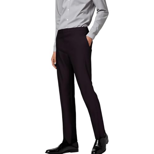 Calvin Klein Mens Jerome Checkered Dress Pants Purple 32/324
