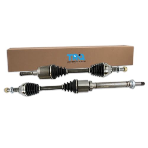 Image of TRQ Front Driver and Passenger Side CV Axle Assembly Set 2 Piece Compatible with 2015-2019 Ford Fusion SE Titanium 2.0L FWD 2016-2019 Fusion SE 1.5L FWD 2013-2016 Lincoln MKZ Base 2.0L