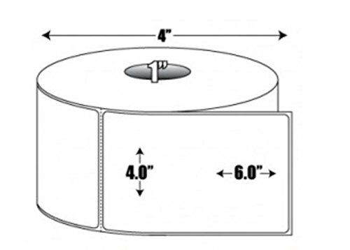 AVG Packaging Supplies Perforated Thermal Transfer Labels (4” x 6”) - Strong Adhesive Labels for Shipping & Business, Ribbon Required - 1