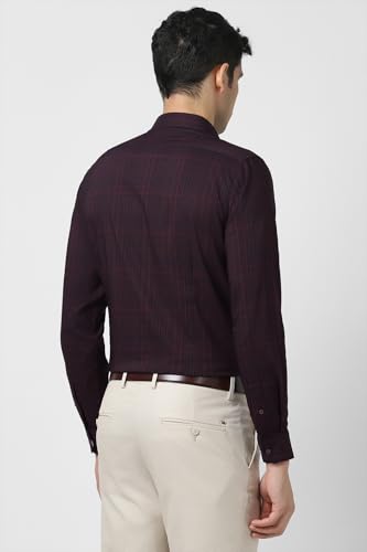 Image of Van Heusen Mens Checkered Full Sleeve Shirt | Timeless Pattern | Smart Comfortable Styling