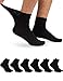 Produktbild OCERA 6 Paar Diabetiker Kurzschaft Socken für Damen und Herren, ohne drückenden Gummibund Schwarz Gr. 39-42