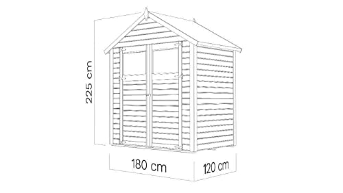 Gartenhaus Alpholz Gerätehaus Alisha aus Fichtenholz mit 14 mm Wandstärke