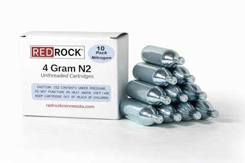 REDROCK 4.1 gram Nitrogen N2 Cartridges Unthreaded Cartridges (10 Pack)