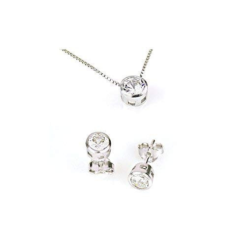 Completo Parure Collana e Orecchini Punto Luce in