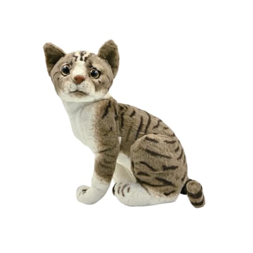 Image of Cute Panther & Brown Cat Plush Toy Combo - 30 cm Soft Stuffed Animals for Kids | Super Soft & Huggable for Boys & Girls (Pack of 2)