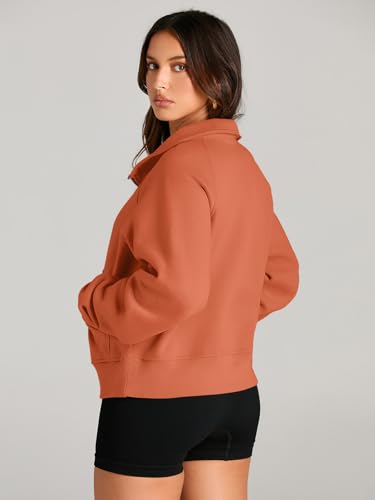 Image of AUTOMET Womens Sweatshirts Half Zip Cropped Pullover Fleece Quarter Zipper Hoodies 2026 Fall Fashion Outfits Clothes